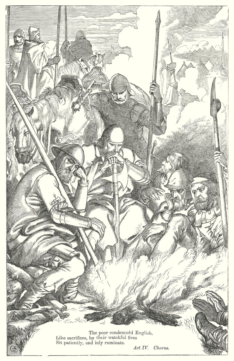 Kong Henrik V (gravering) av Henry Courtney (after) Selous
