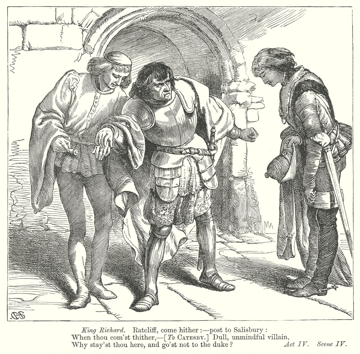 Kong Richard III (gravering) av Henry Courtney (after) Selous
