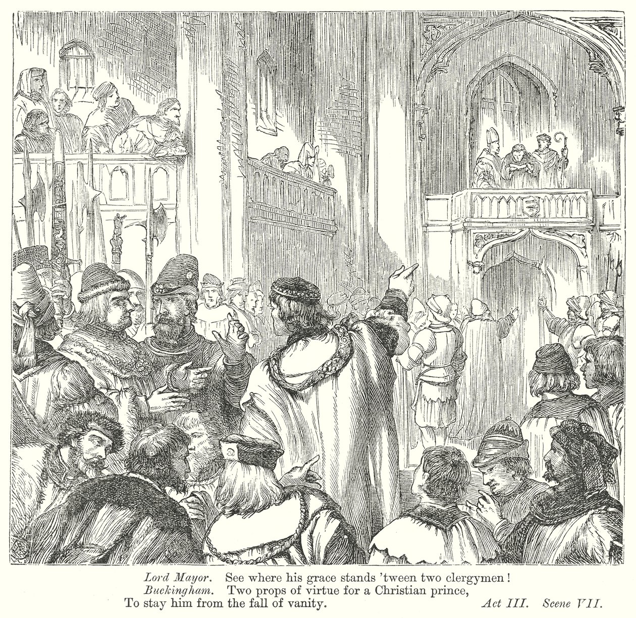 Kong Richard III (gravering) av Henry Courtney (after) Selous