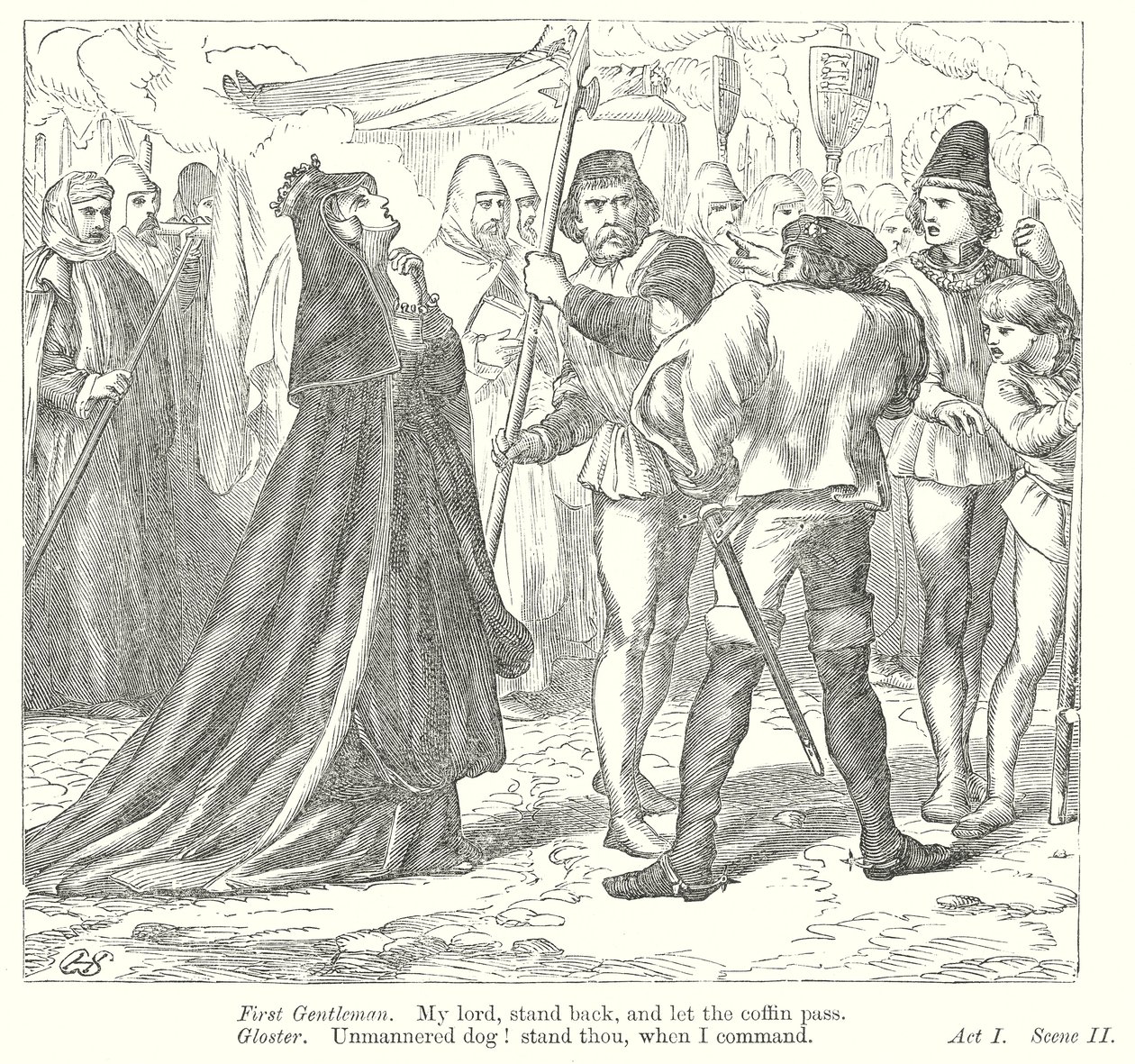 Kong Richard III (gravering) av Henry Courtney (after) Selous