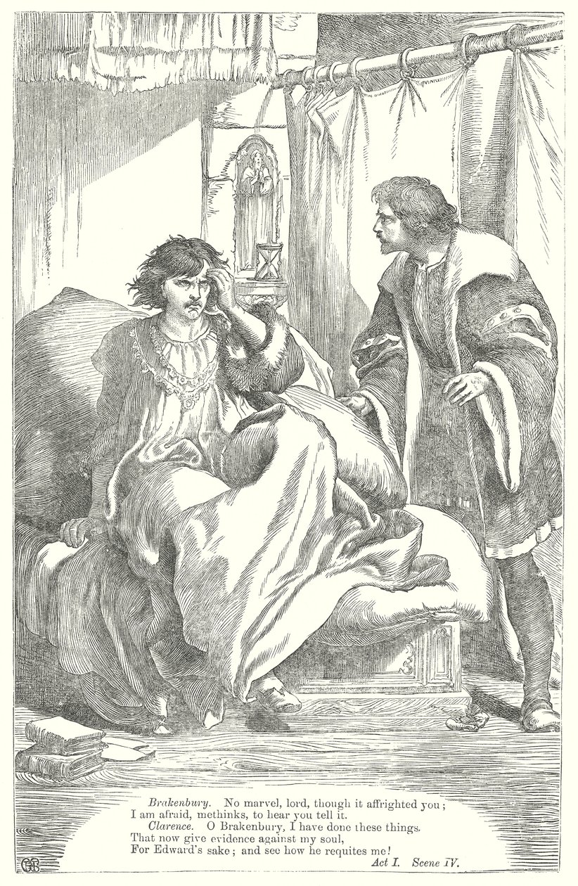Kong Richard III (gravering) av Henry Courtney (after) Selous