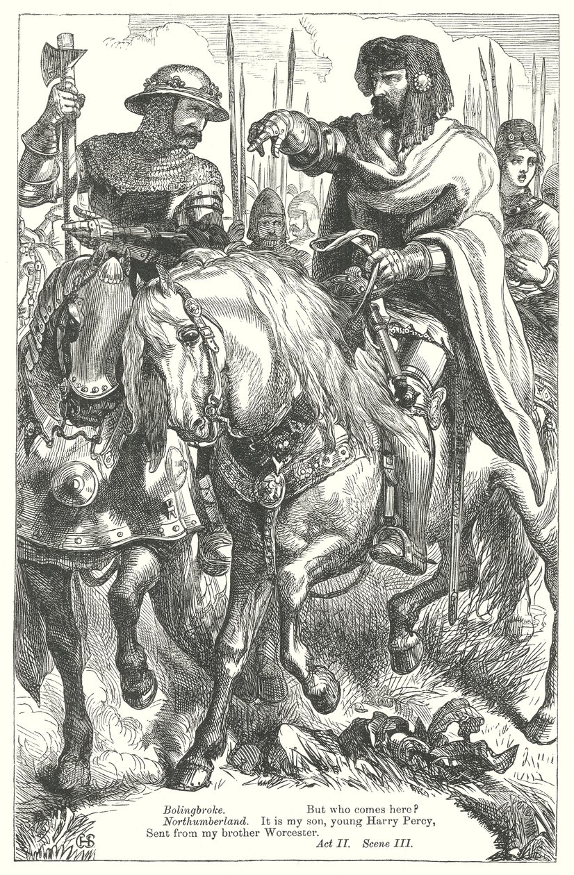 Kong Richard II (gravering) av Henry Courtney (after) Selous