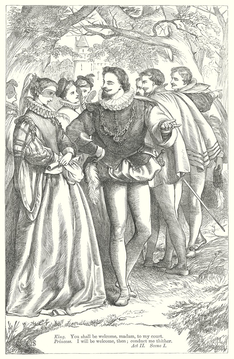 Kjærlighetens arbeid er tapt (gravering) av Henry Courtney (after) Selous