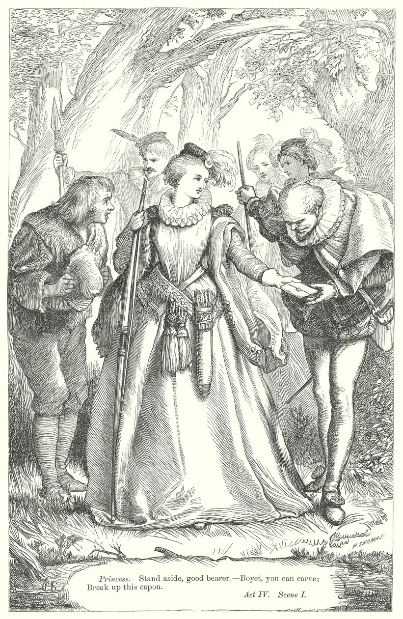 Kjærlighetens arbeid er tapt (gravering) av Henry Courtney (after) Selous