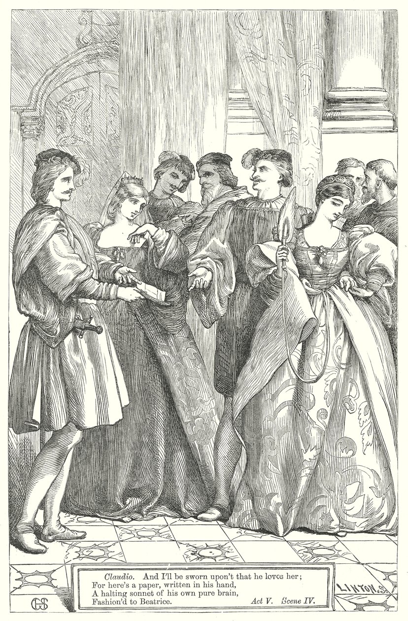 Mye ståhei for ingenting (gravering) av Henry Courtney (after) Selous