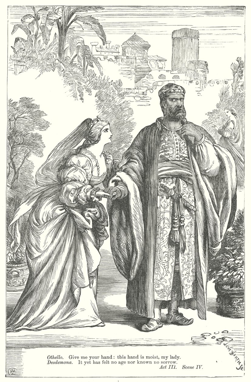 Othello (gravering) av Henry Courtney (after) Selous