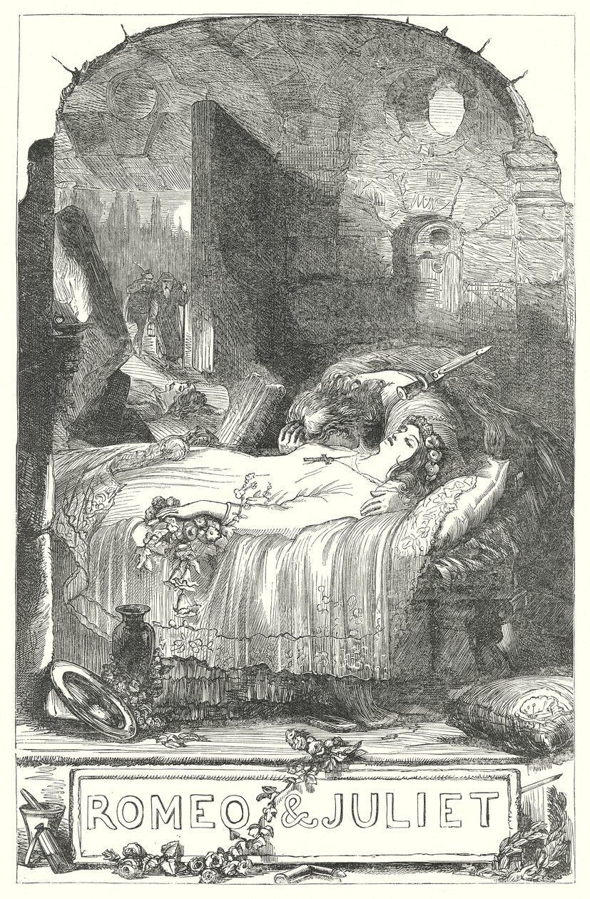 Romeo og Julie (gravering) av Henry Courtney (after) Selous