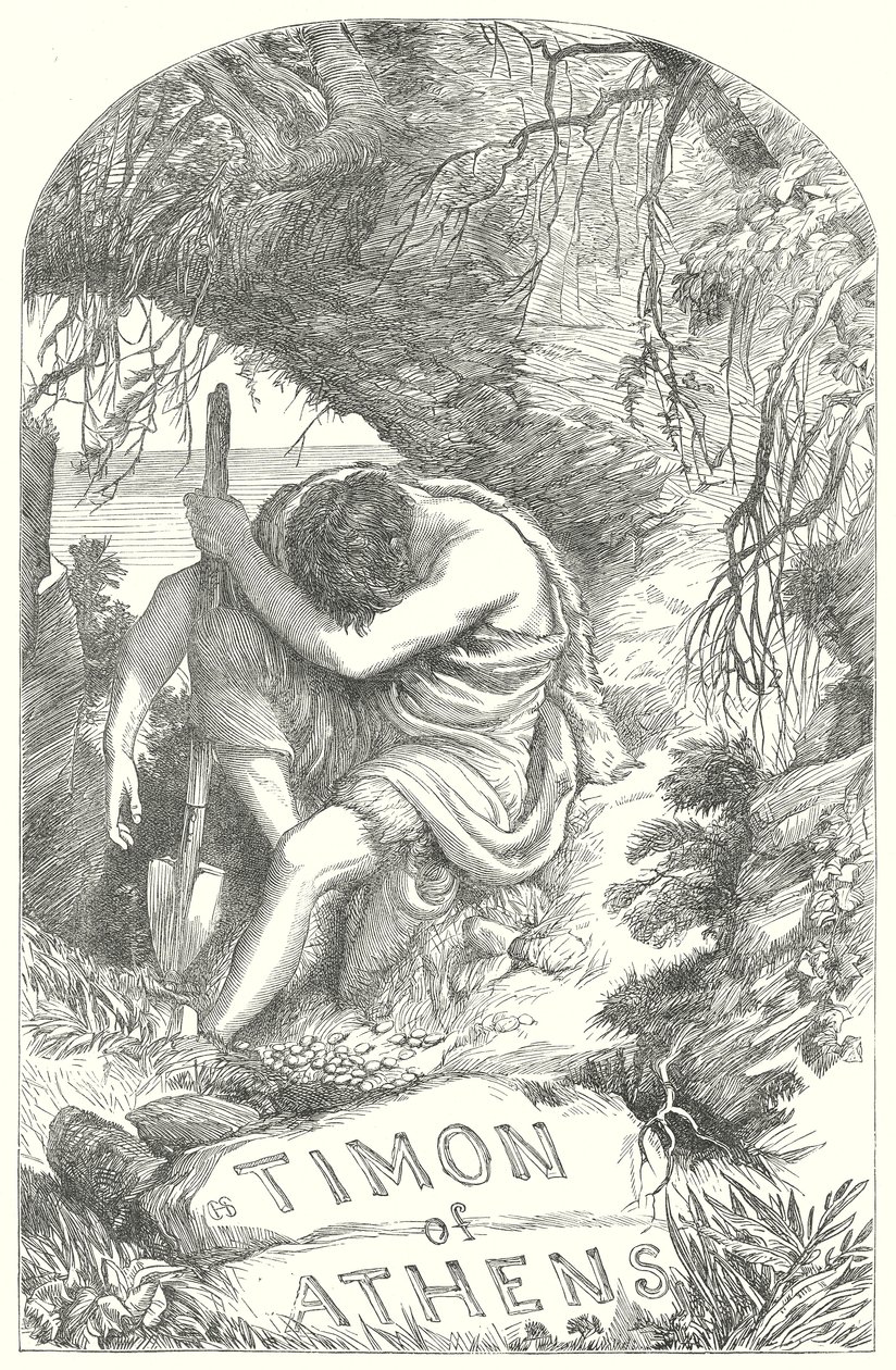 Timon av Athen (gravering) av Henry Courtney (after) Selous