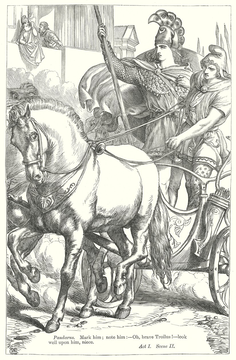 Troilus og Kressida (gravering) av Henry Courtney (after) Selous