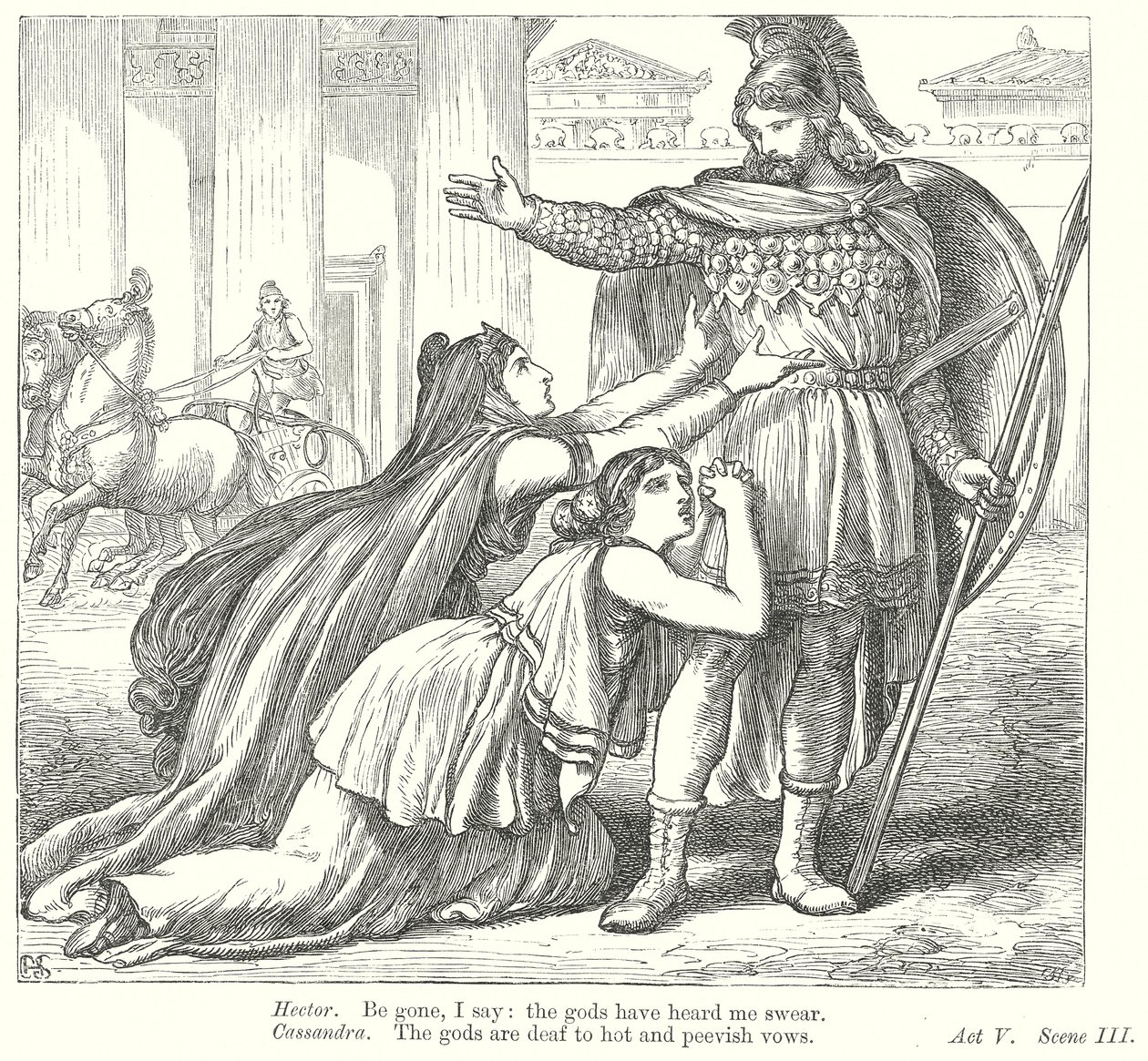 Troilus og Kressida (gravering) av Henry Courtney (after) Selous