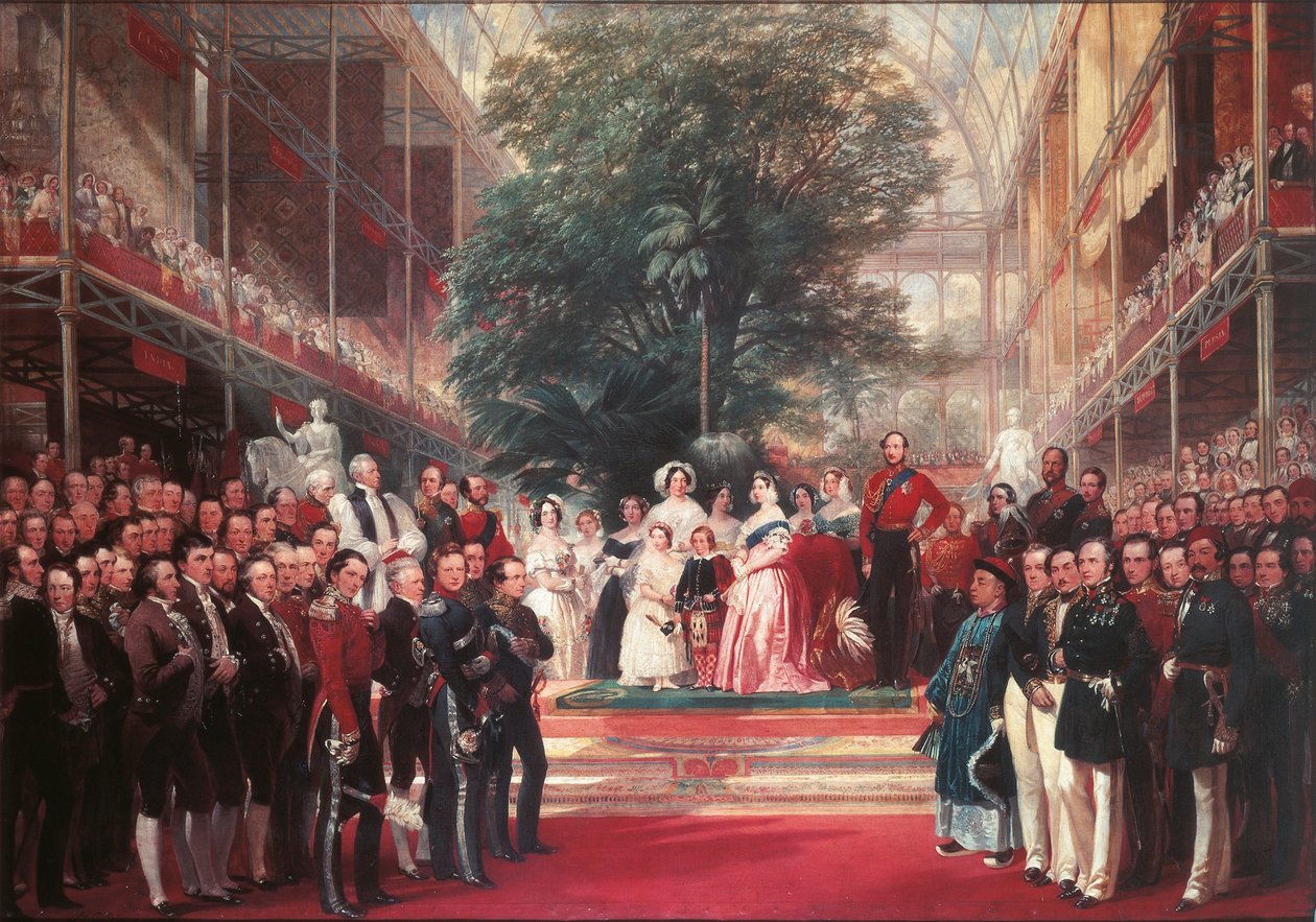Dronning Victoria innvier The Great Exposition i Hyde Park av Henry Courtney Selous