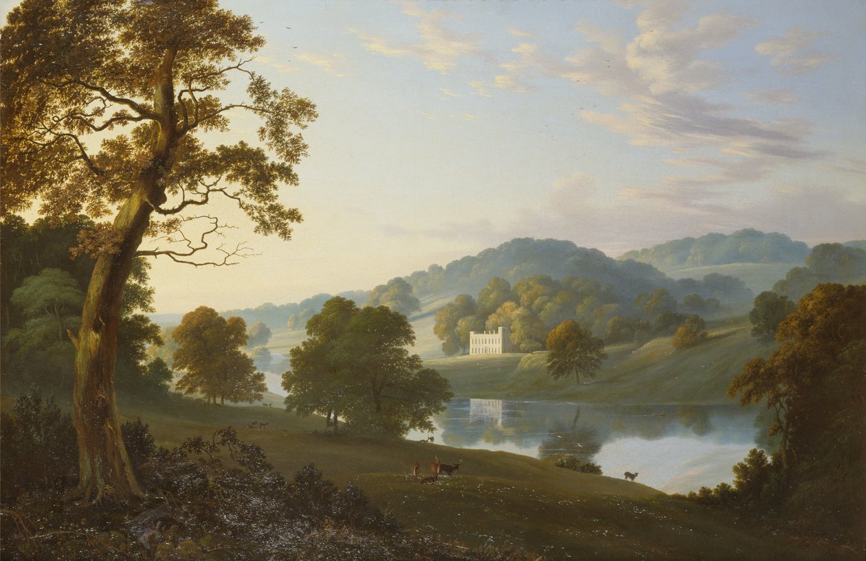 Great Barr Hall, Staffordshire (olje på lerret) av Henry Curzon Allport