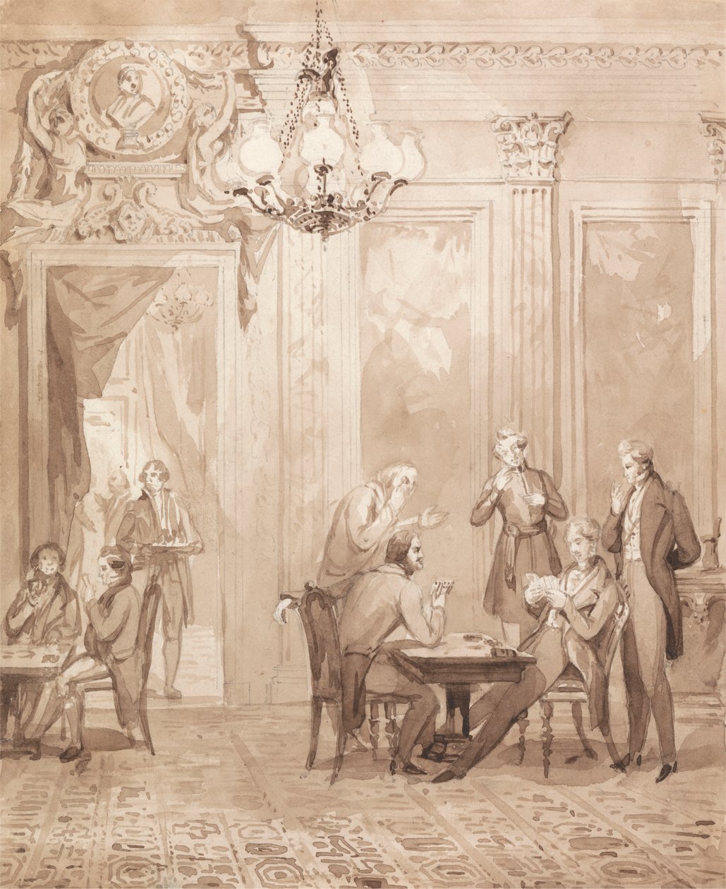 The Life of a Nobleman: Scene the Fifth - Gambling House av Henry Dawe