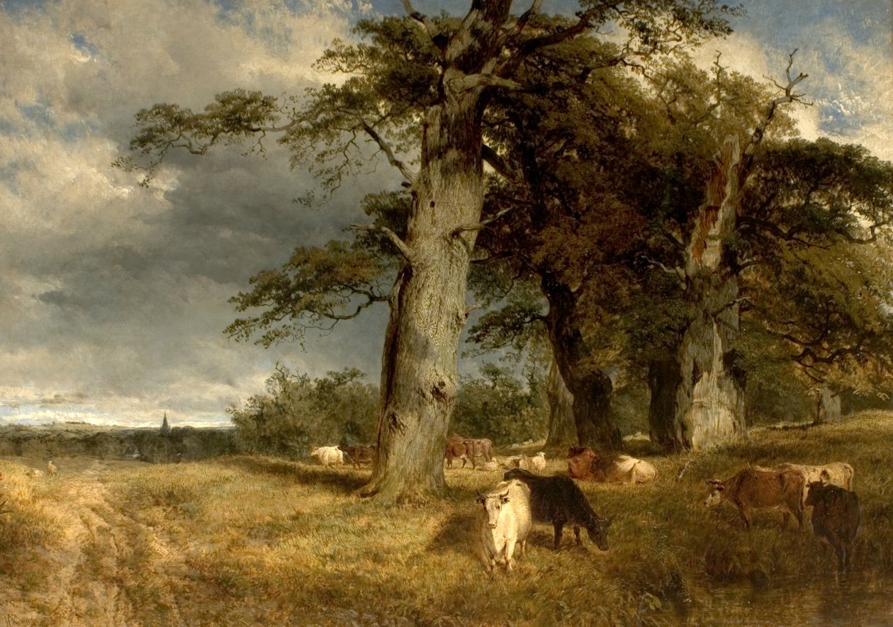 Landskap i Dukeries, Nottinghamshire, 1850 av Henry Dawson
