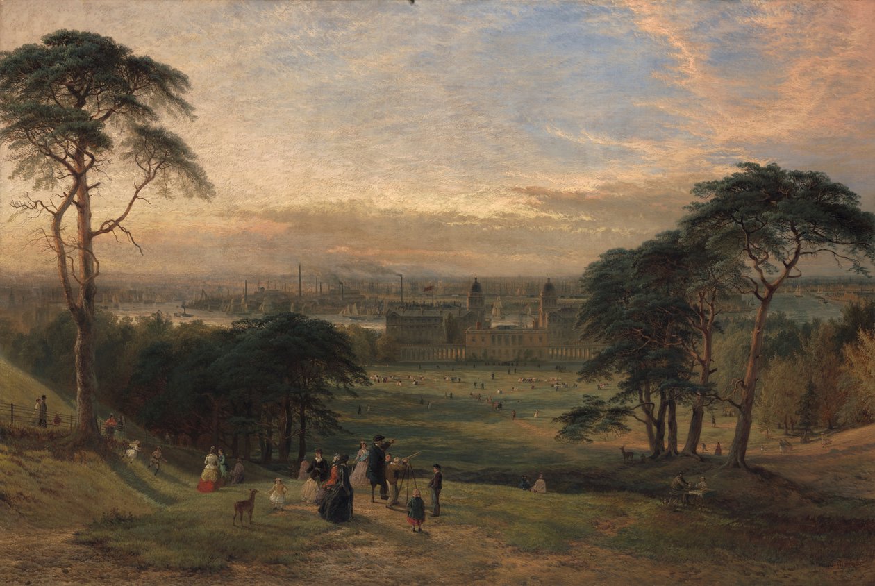 London fra Greenwich Hill [1869, Royal Academy of Arts, London, utstillingskatalog] av Henry Dawson