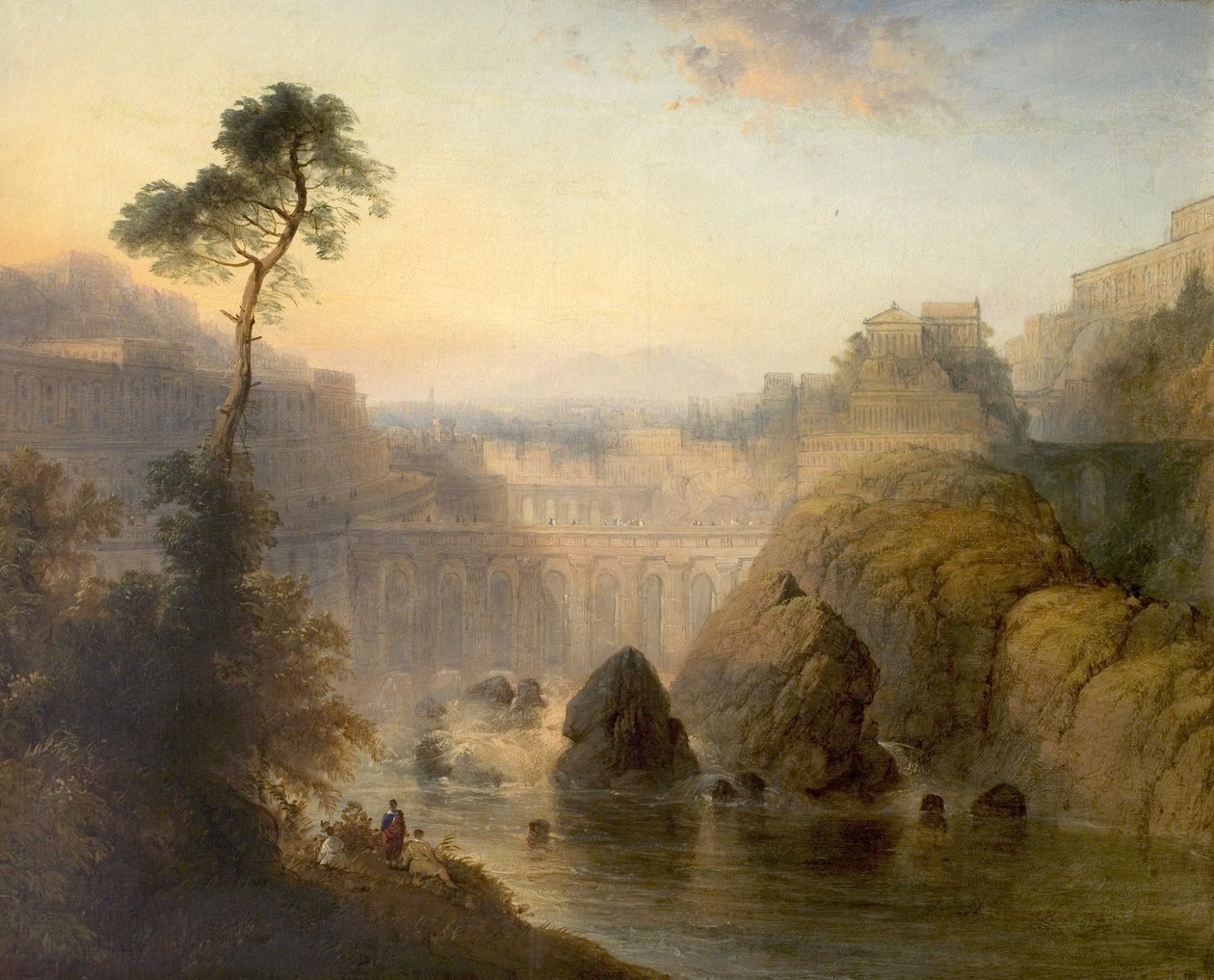 På Tiberen, Italia av Henry Dawson
