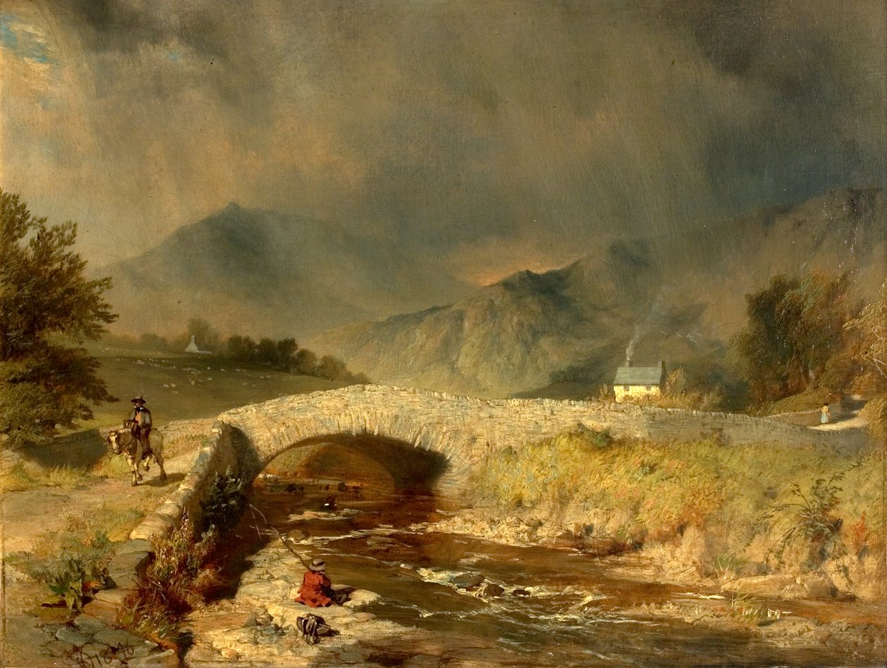 Stormfullt vær nær Ambleside, Cumbria, 1846 av Henry Dawson
