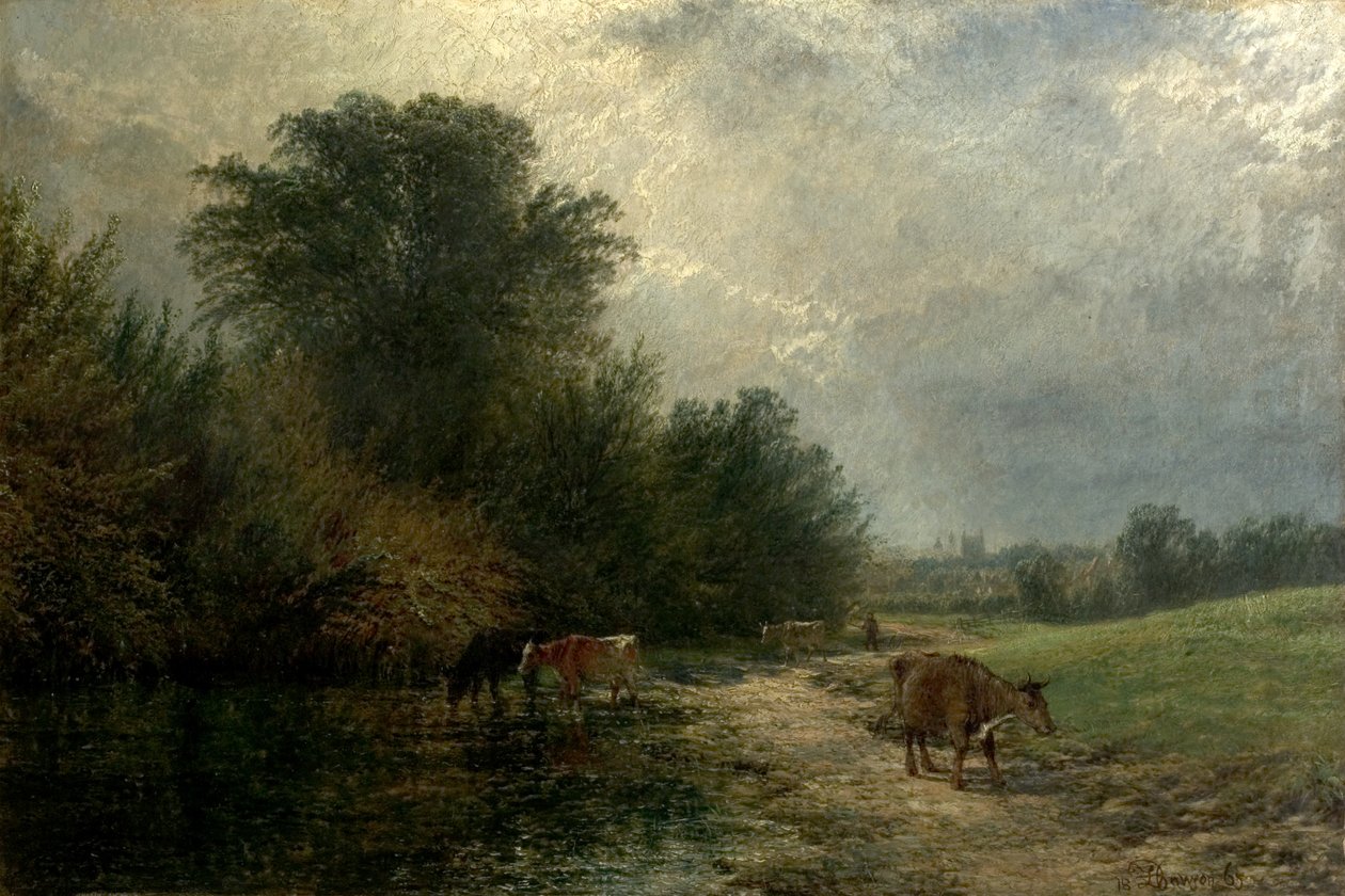 Solskinn og byger, 1865 av Henry Dawson