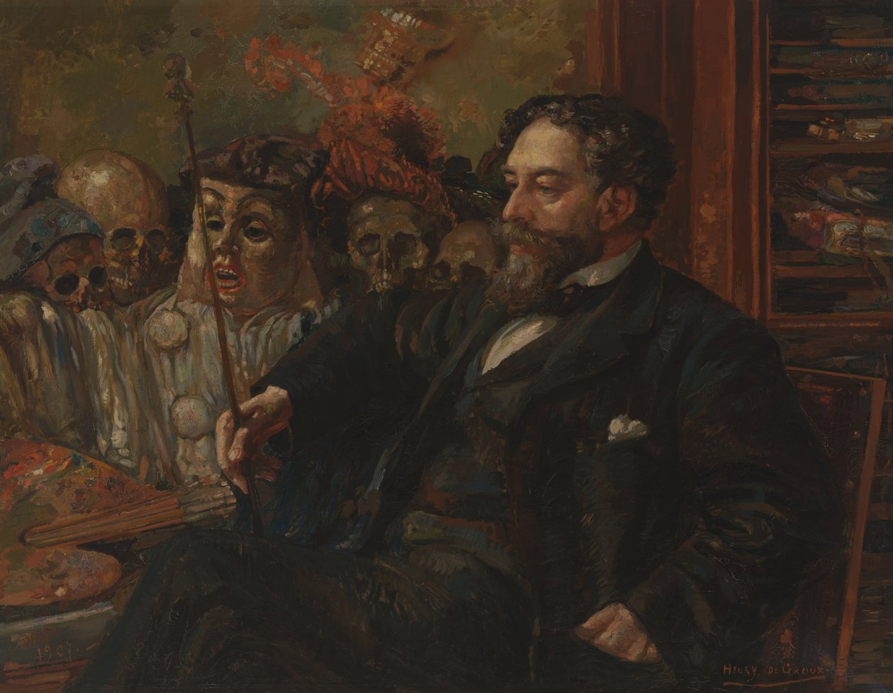 Portrett av James Ensor av Henry De Groux