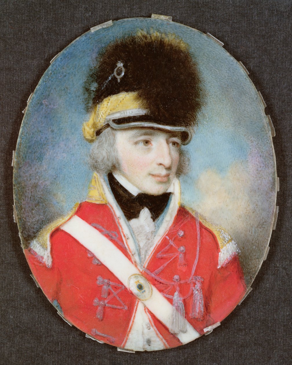 Miniatyr av en ukjent offiser, ca. 1797 av Henry Edridge