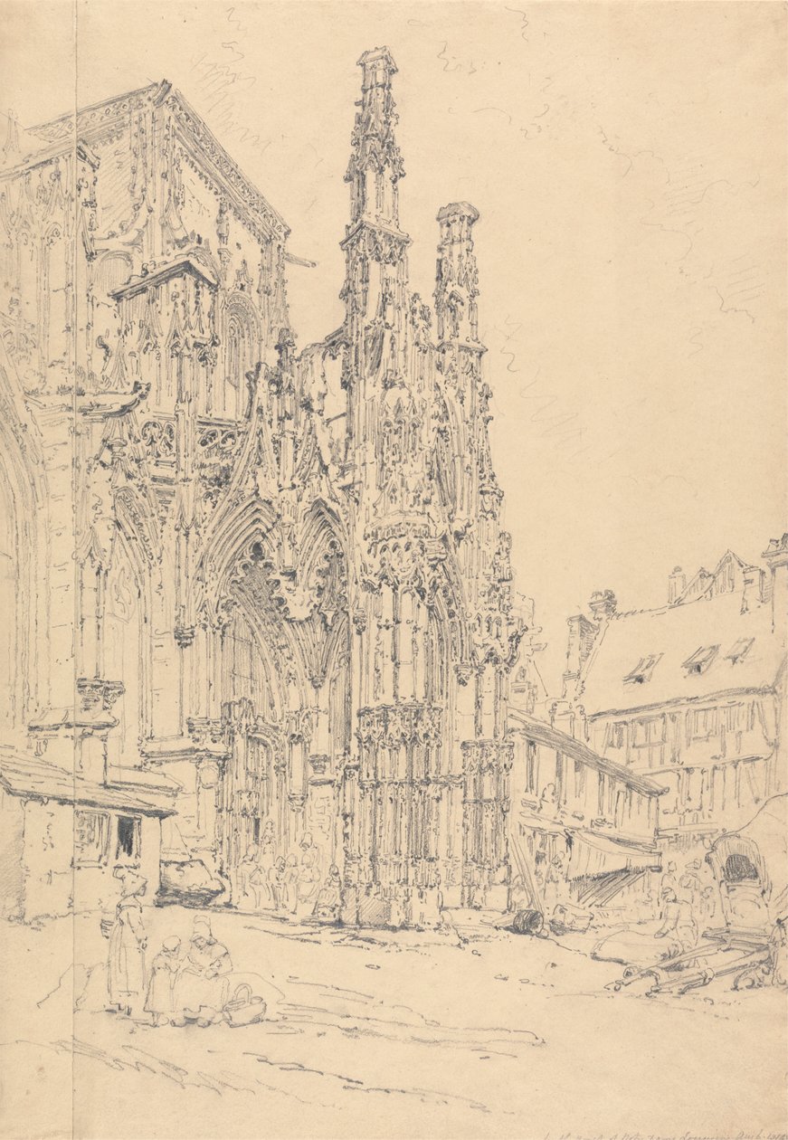 South Porch of Notre Dame, Louviers av Henry Edridge
