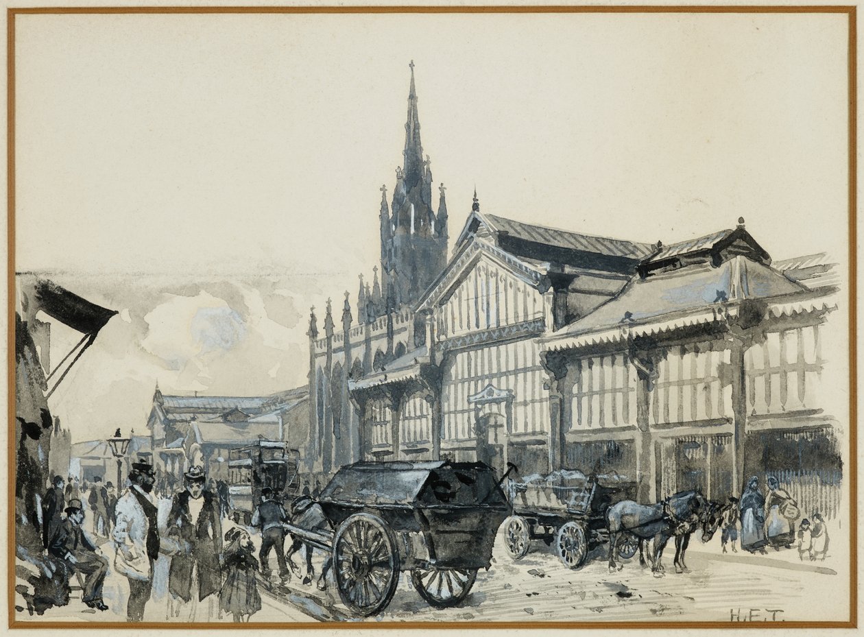 Campfield Market og St. Matthew's Church av Henry Edward Tidmarsh