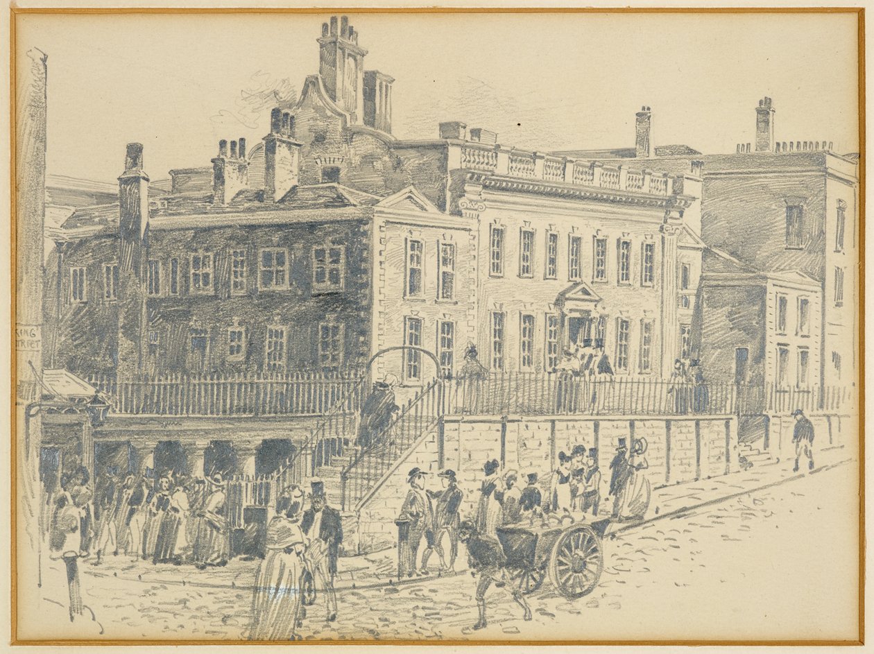 Dr. White's House, King Street (fra et trykk av Ralston) av Henry Edward Tidmarsh