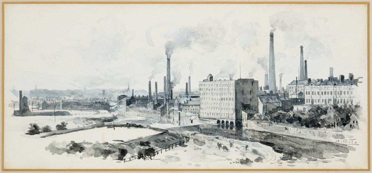 Nedre Broughton fra Crescent, Salford av Henry Edward Tidmarsh