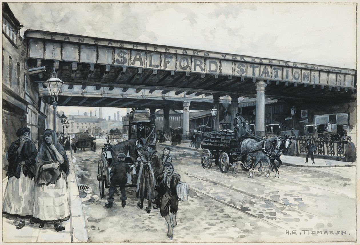Salford jernbanestasjon, New Bailey Street av Henry Edward Tidmarsh
