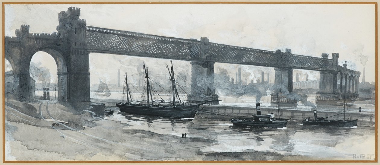 Skipskanalen, Runcorn Bridge av Henry Edward Tidmarsh
