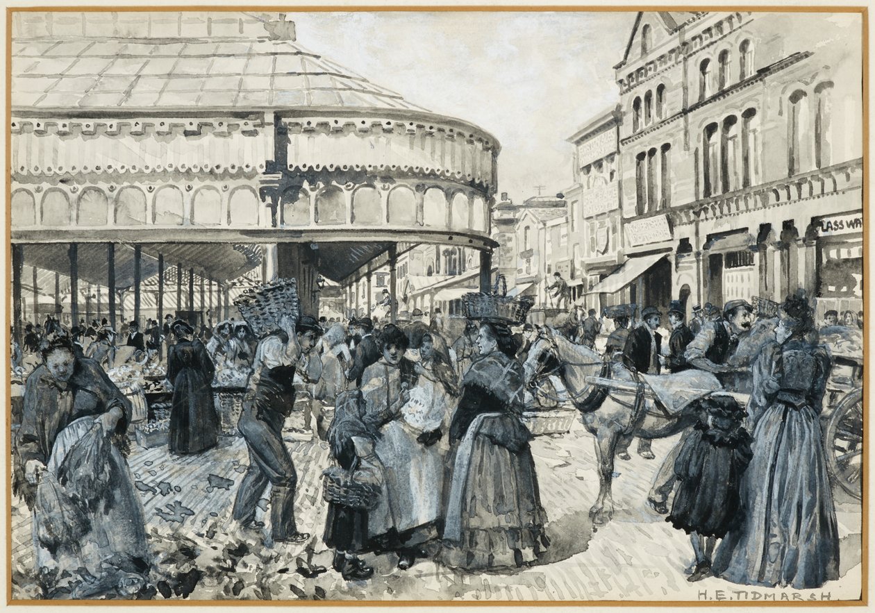 Smithfield Market fra Oak Street av Henry Edward Tidmarsh