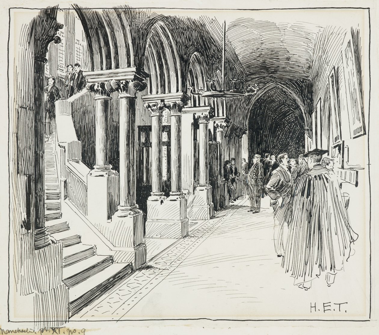 Inngangskorridoren, Owen's College av Henry Edward Tidmarsh