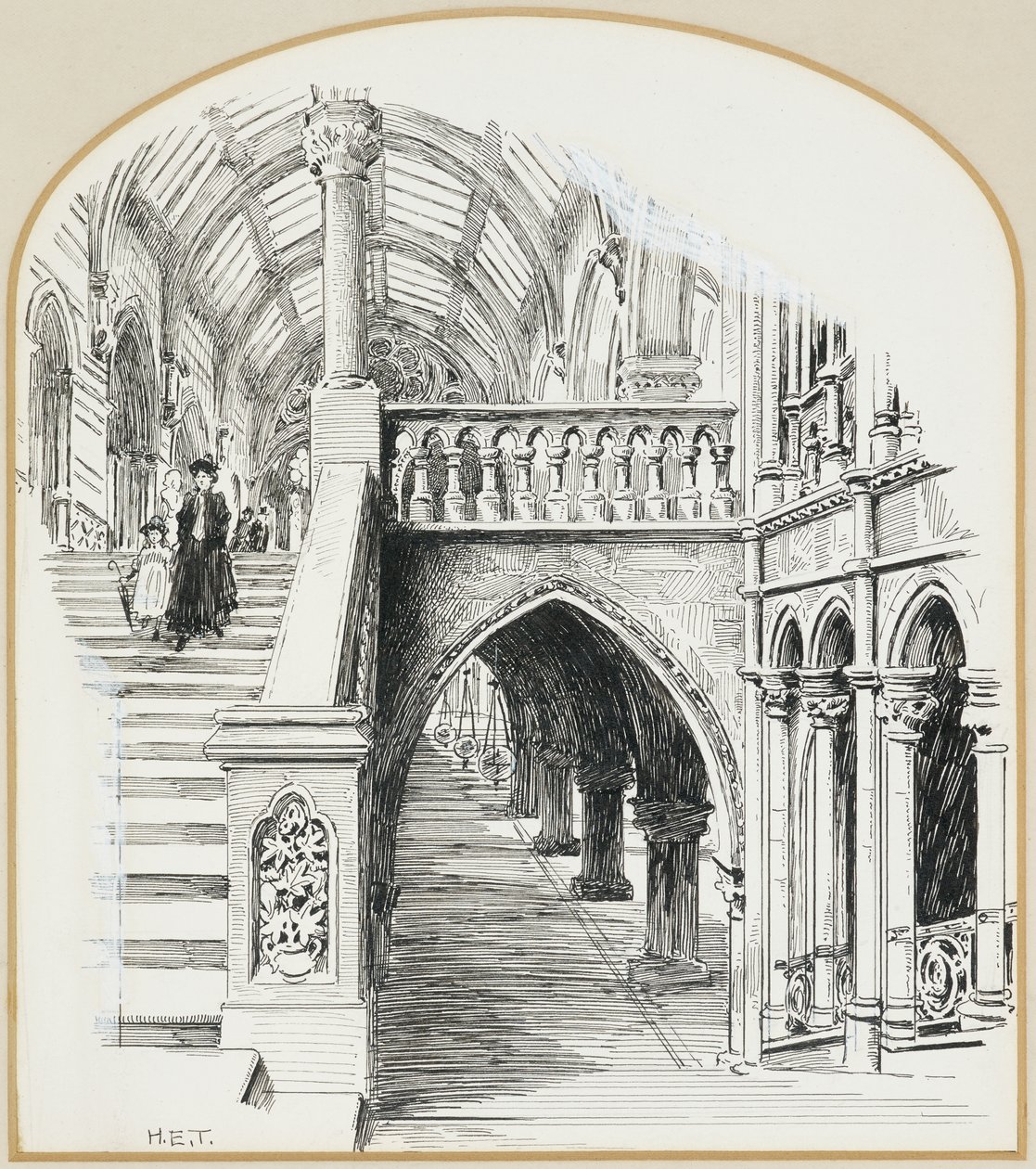 Den store trappen, rådhuset av Henry Edward Tidmarsh