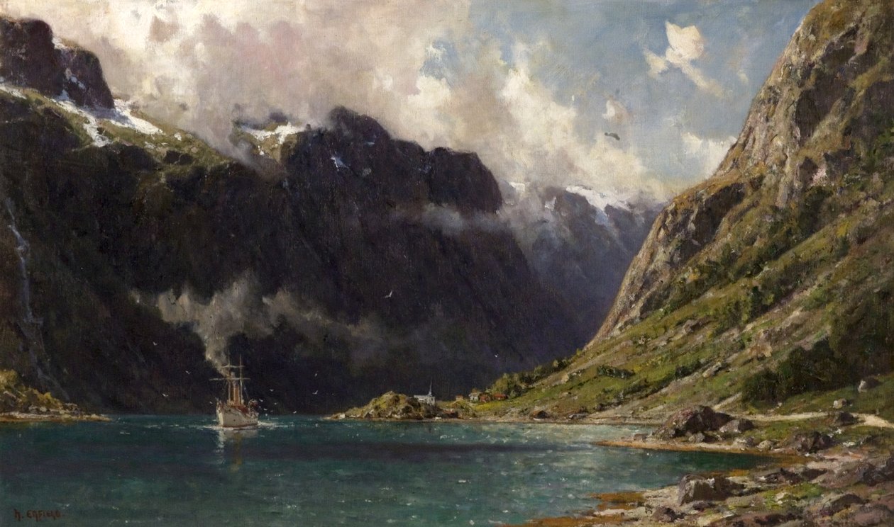 Nærøyfjord, Norge, 1902 av Henry Enfield