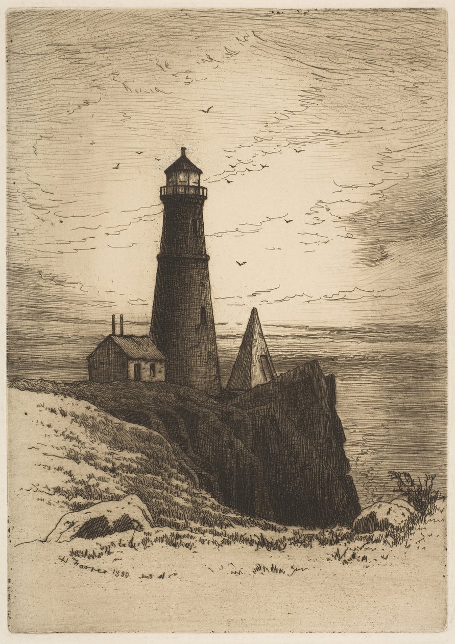 Fyrtårn, 1880. av Henry Farrer