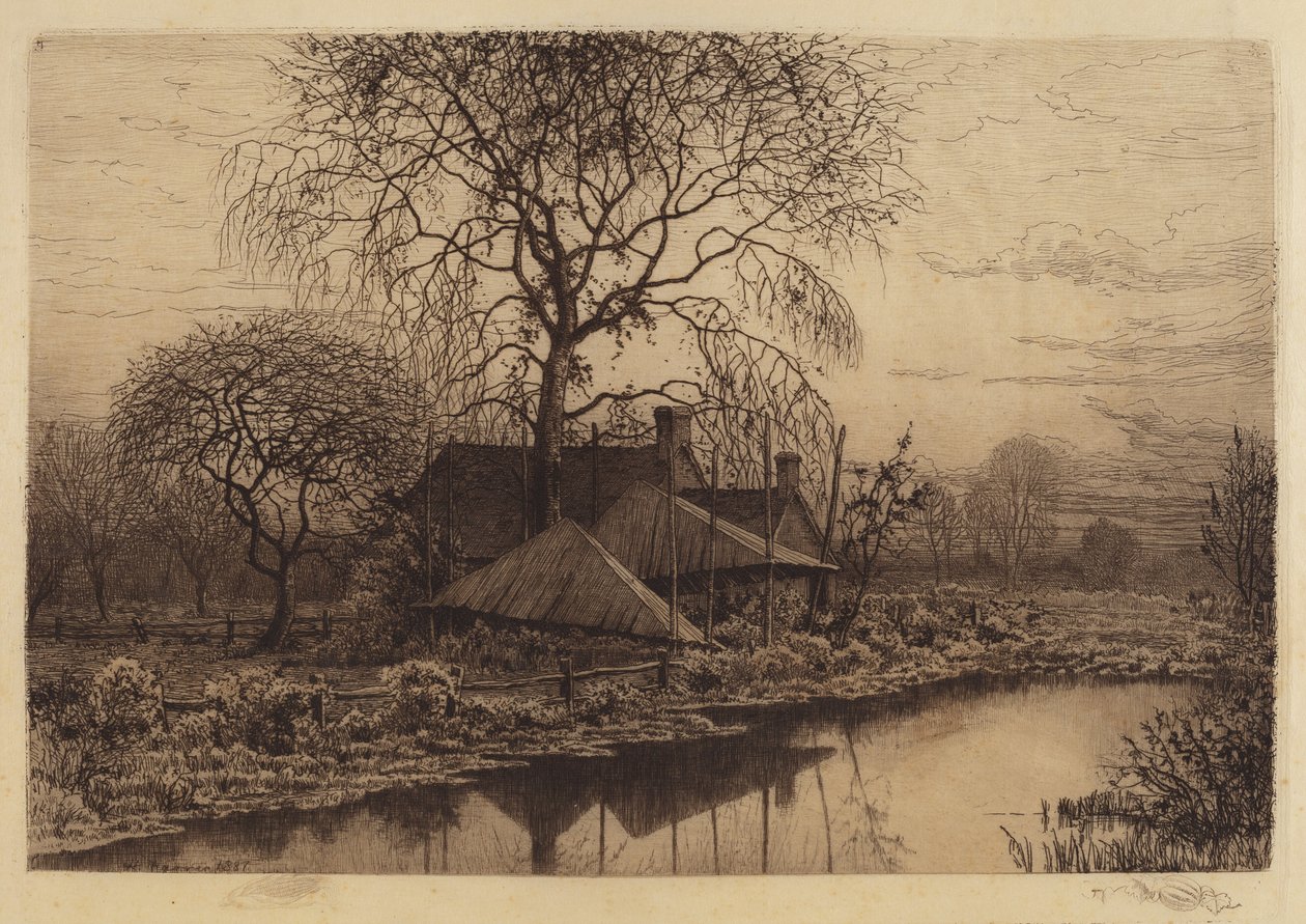 Uten tittel (Farmhouse, Long Island) av Henry Farrer