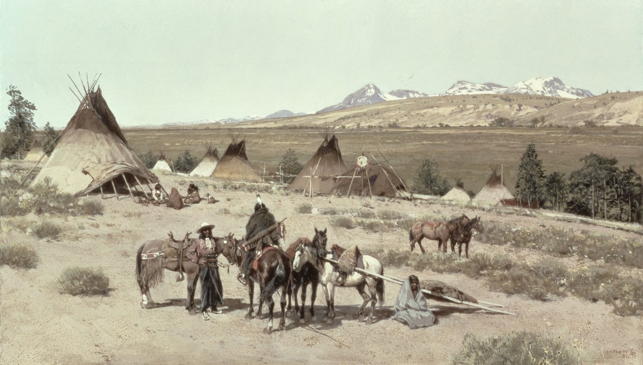 Indisk leir, 1892 av Henry Francois Farny