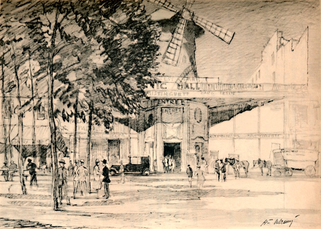 Le Moulin Rouge Dead er faktisk Pierrots stearinlys., c1927, 1927 av Henry Franks Waring