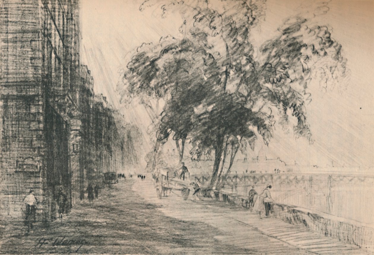Av alle gatene i Paris er Seinen den mest interessante, c1927, 1927 av Henry Franks Waring