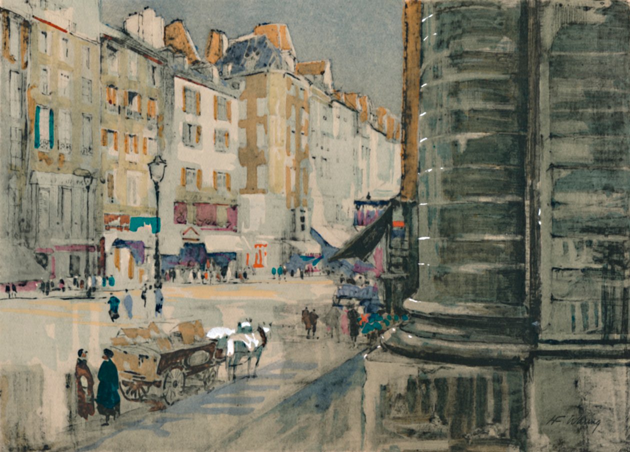 Revolusjonens egen gate Saint-Antoine, c1927, 1927 av Henry Franks Waring