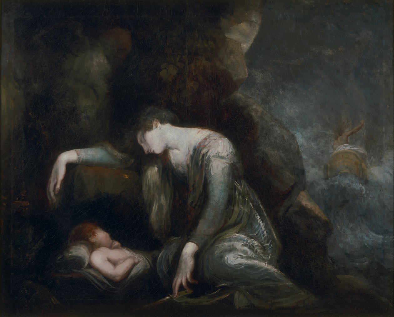 Dana? og Perseus på Seriphos(?) av Johann Heinrich Füssli