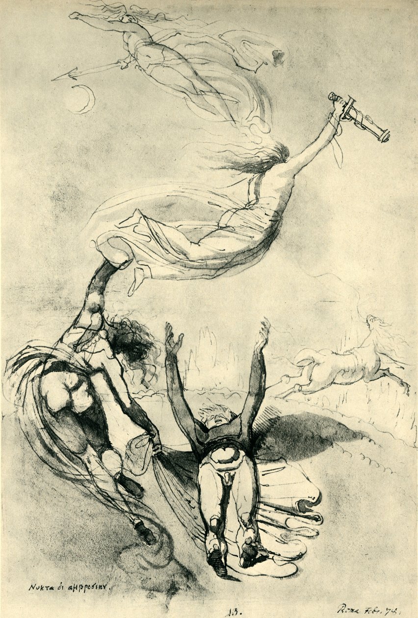Død helt med gudinner, 1778, 1943. av Johann Heinrich Füssli