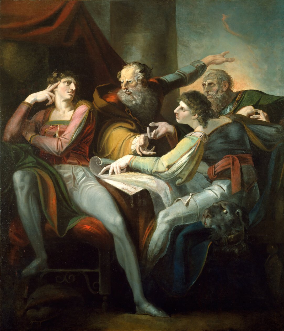 Tvist mellom Hotspur, Glendower, Mortimer og Worcester, 1784. av Johann Heinrich Füssli