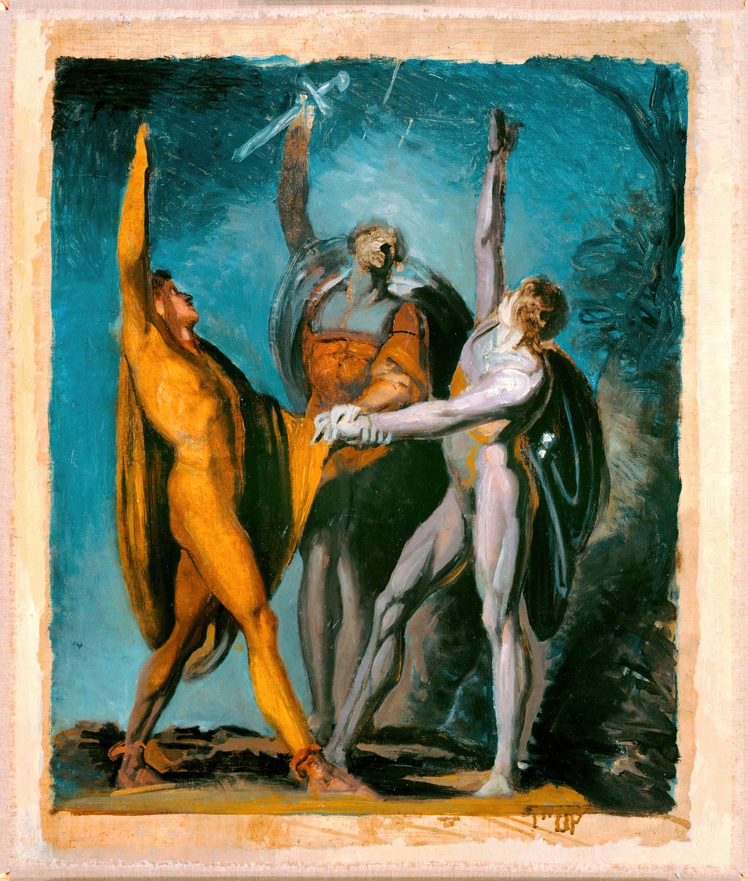 Sketch for Oath on the Rütli, kvinnelig figur verso, 177981, 178590 verso. av Johann Heinrich Füssli