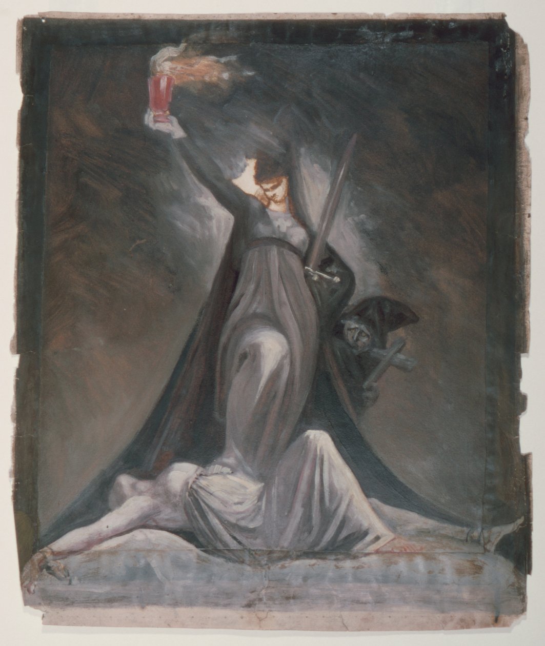 Studie for inkvisisjon, illustrasjon til Columbiad av Johann Heinrich Füssli