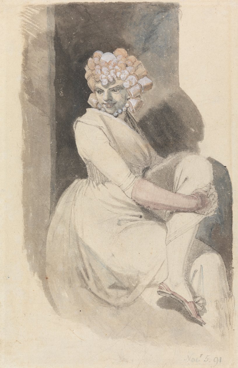 Studie av en sittende kvinne av Johann Heinrich Füssli