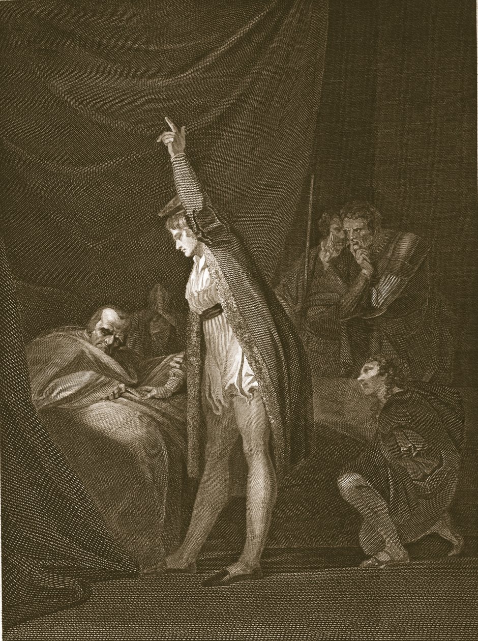 The Death of Cardinal Beaufort, gravert av W. Bromley, illustrasjon fra David Humes 