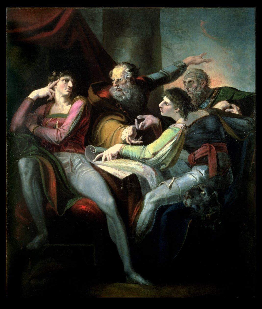 Tvisten mellom Hotspur, Worcester, Mortimer og Glendower, 1784 av Johann Heinrich Füssli