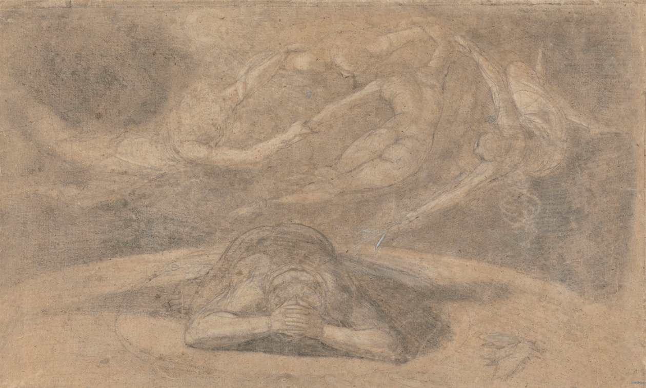 Bondens drøm, Paradise Lost, bok 1, 781-8 av Johann Heinrich Füssli
