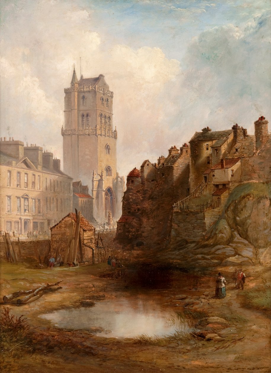 Lindsay Street Quarry and Old Steeple, ca. 1855 (olje på lerret) av Henry G. Duguid